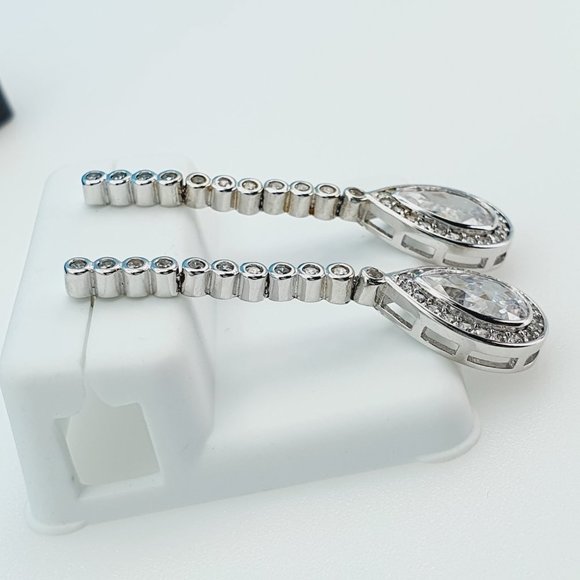 "925 Sterling Silver Cubic Zircon Earrings, UU1P7A7023 - Picture 8 of 11